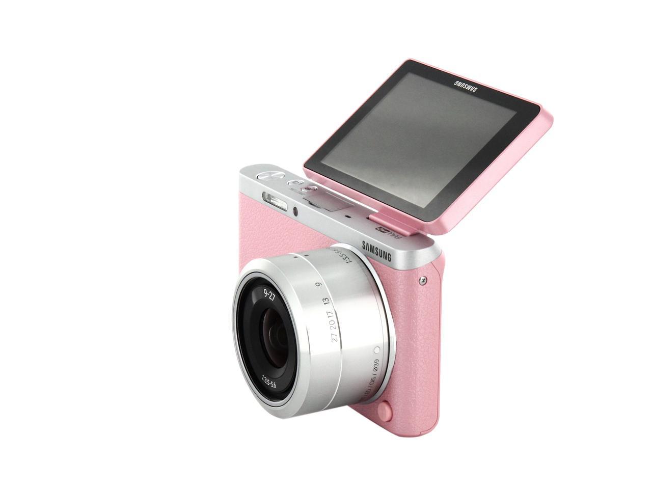 pink camera with flip screen