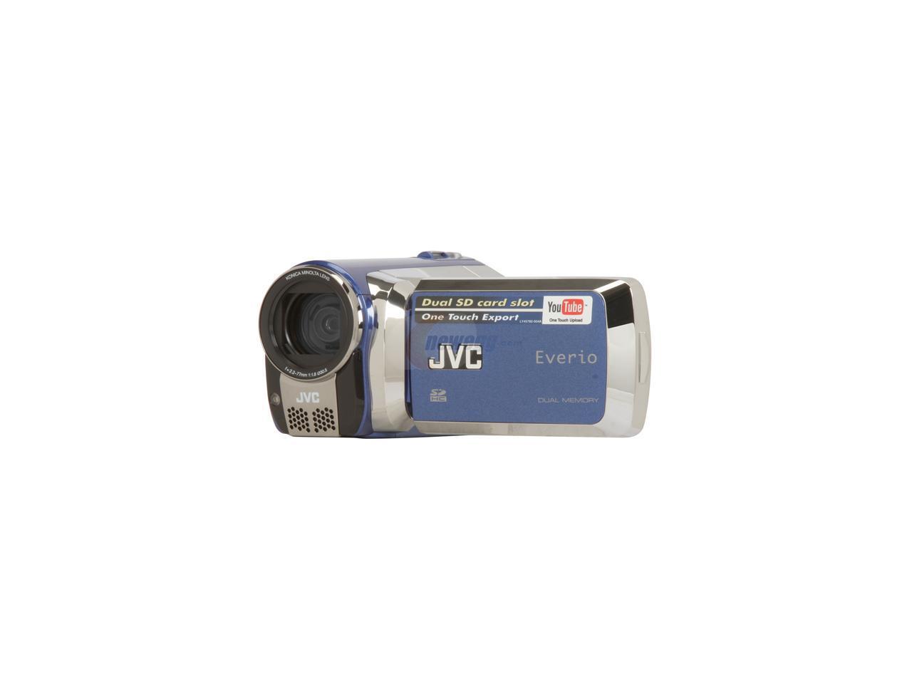 JVC Everio GZMS120A Blue 1/6" CCD 2.7" 123K 35X Optical Zoom Flash