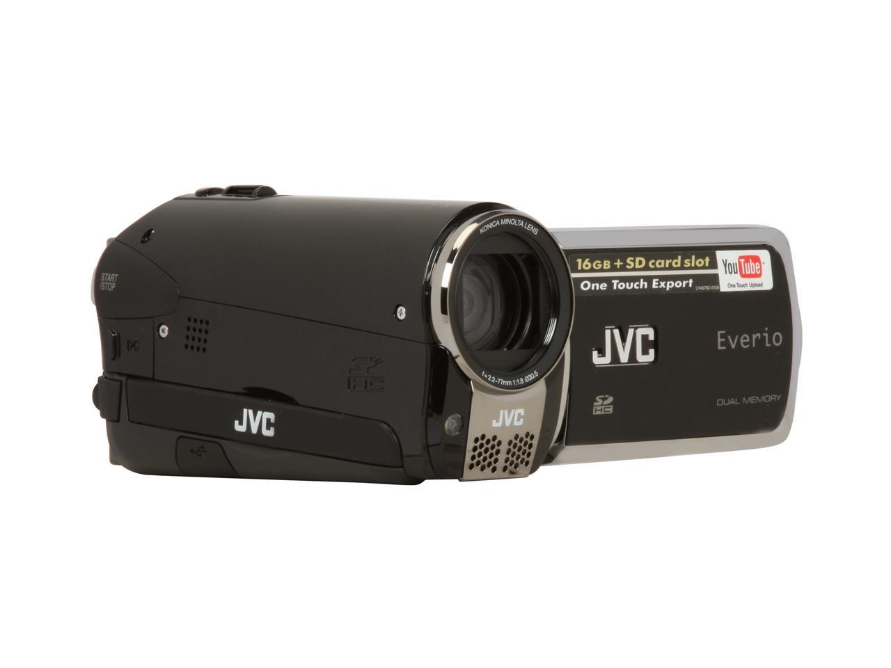 JVC Everio GZMS130B Black 1/6" CCD 2.7" 123K 35X Optical Zoom 16GB