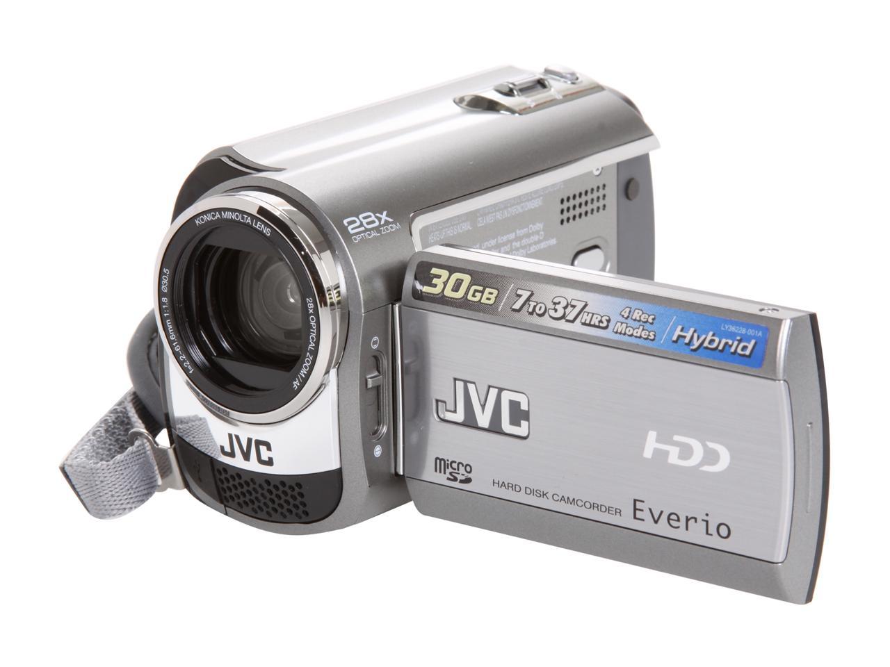 Rejsebureau spiralformet Tilstedeværelse Refurbished: JVC Everio GZ-MG230 Silver 30GB HDD Digital Camcorder -  Newegg.com