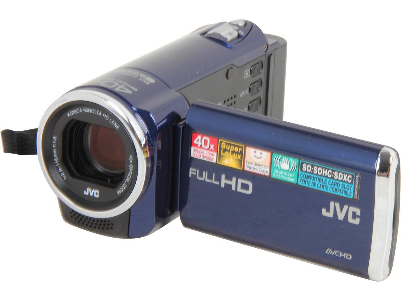 Refurbished JVC GZE10 Blue Full HD HDD/Flash Memory Camcorder