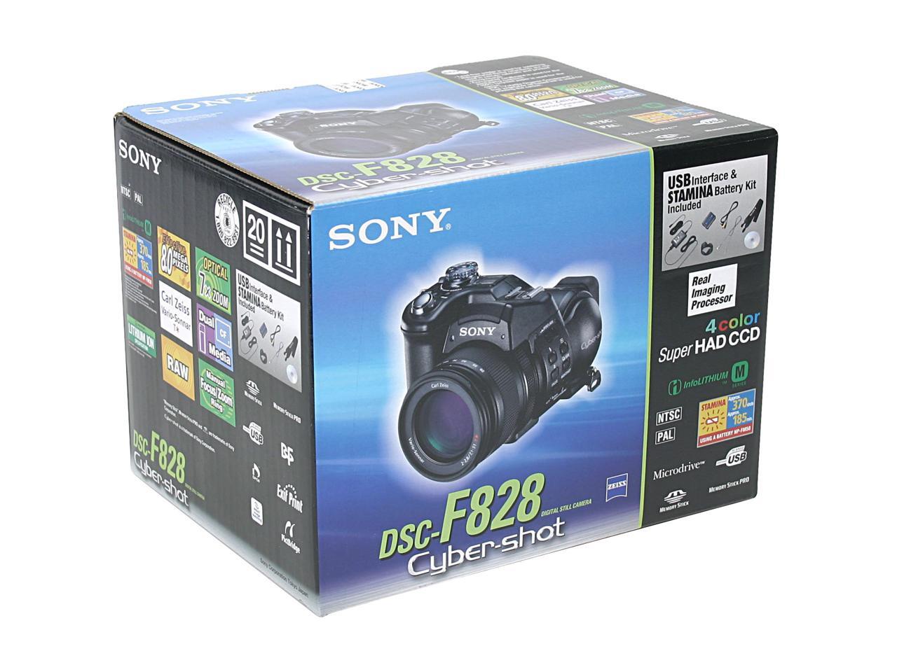 SONY DSCF828 Black 8.0MP 28mm Wide Angle Digital Camera
