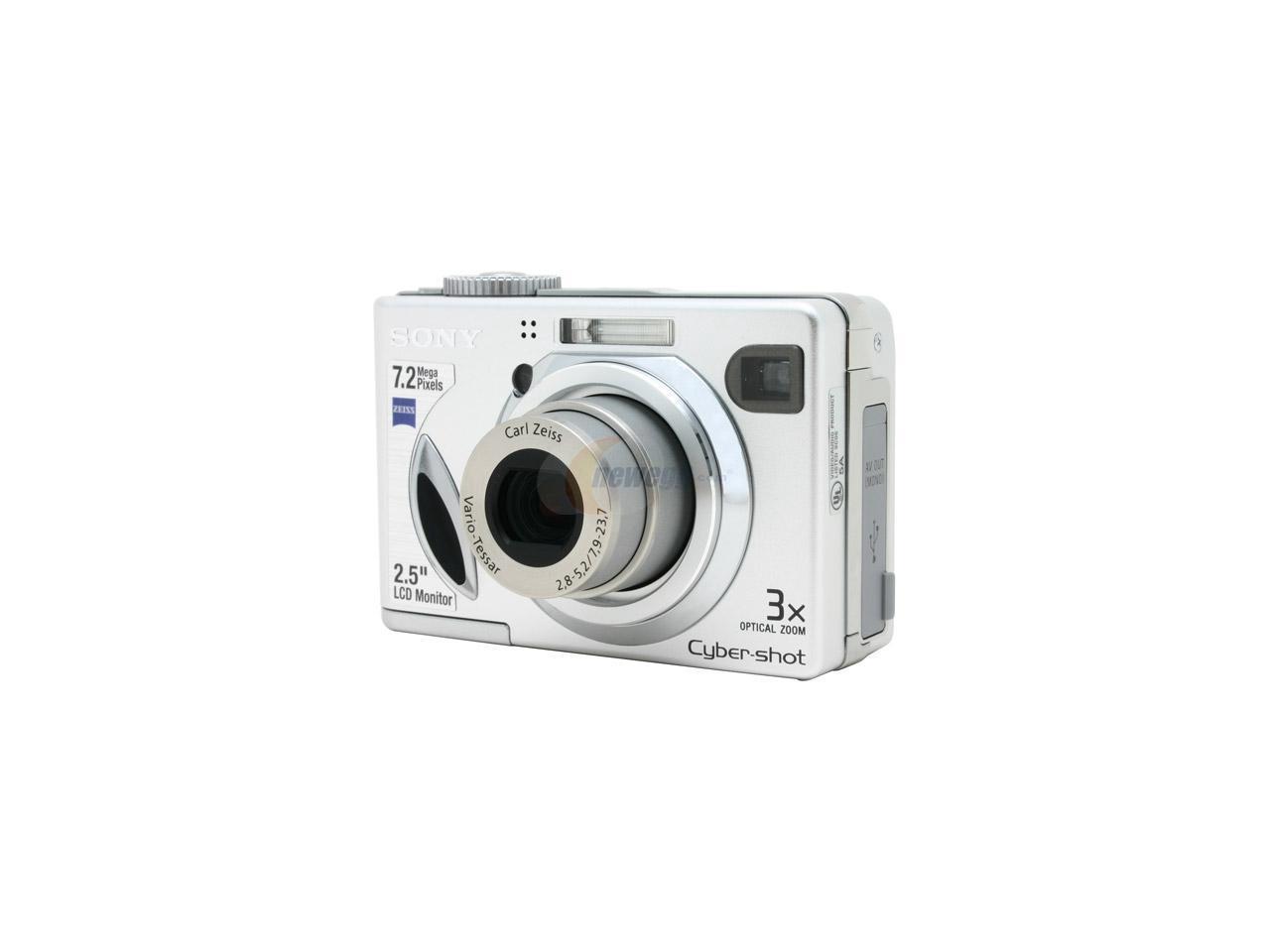 SONY DSCW7 Silver 7.2MP Digital Camera