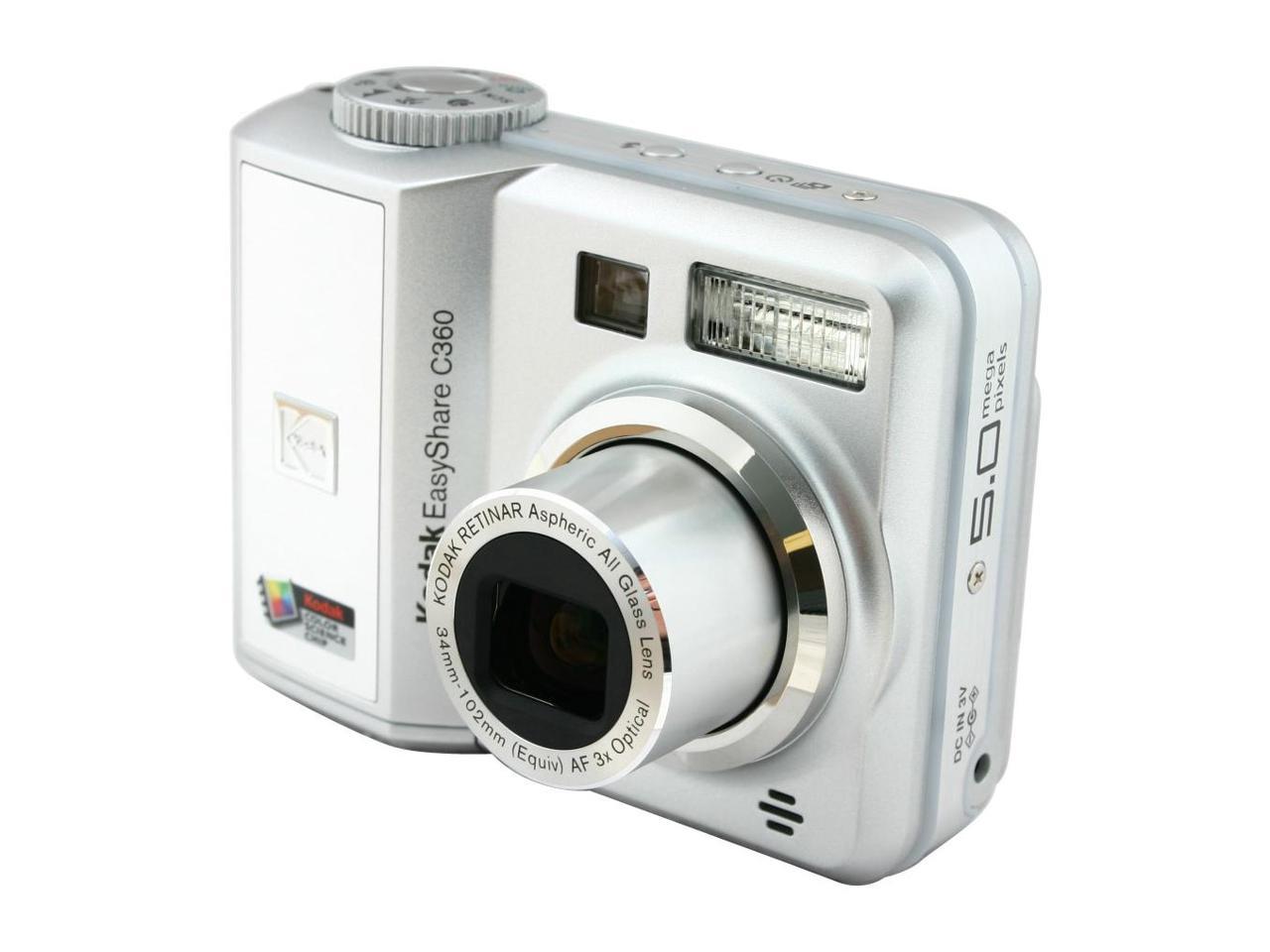 Kodak C360 Silver 5.0 MP Digital Camera w/Easyshare Printer Dock Series ...