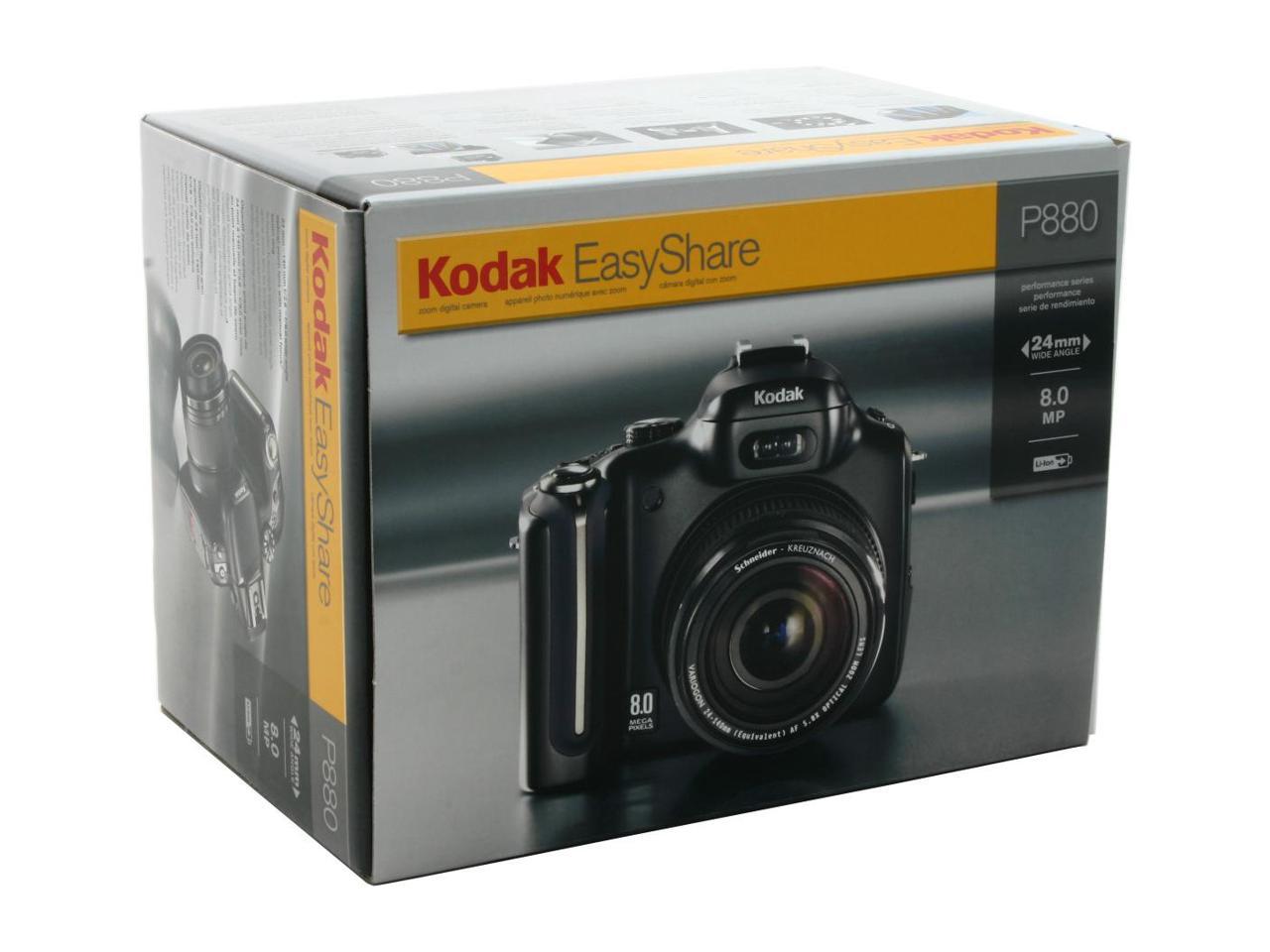 Kodak EASYSHARE P880 Black 8.0MP 24mm Wide Angle Digital Camera