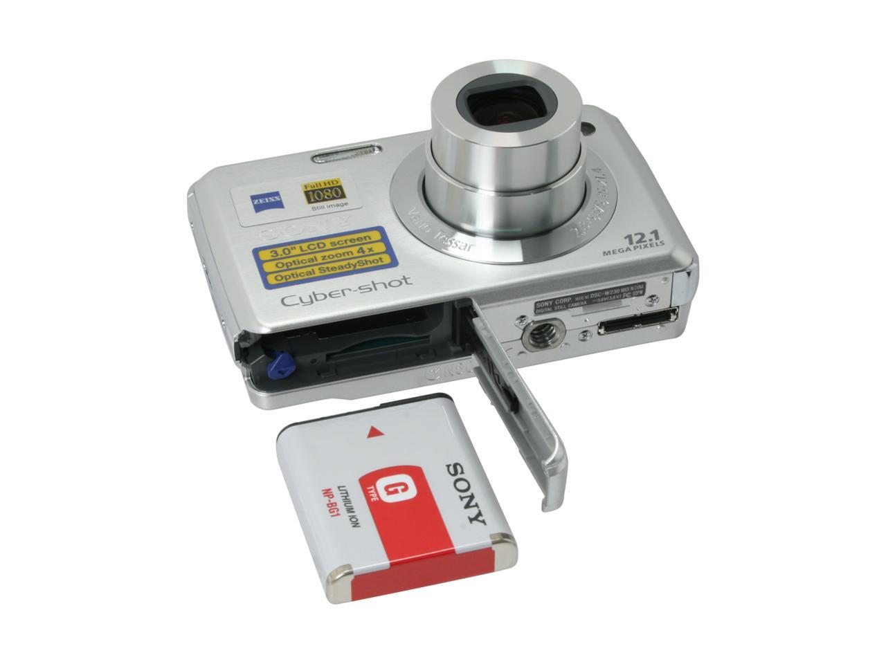 SONY Cybershot DSCW230 Silver 12.1 MP Digital Camera