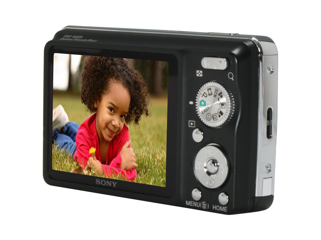 SONY Cybershot DSCW220 Black 12.1 MP Digital Camera