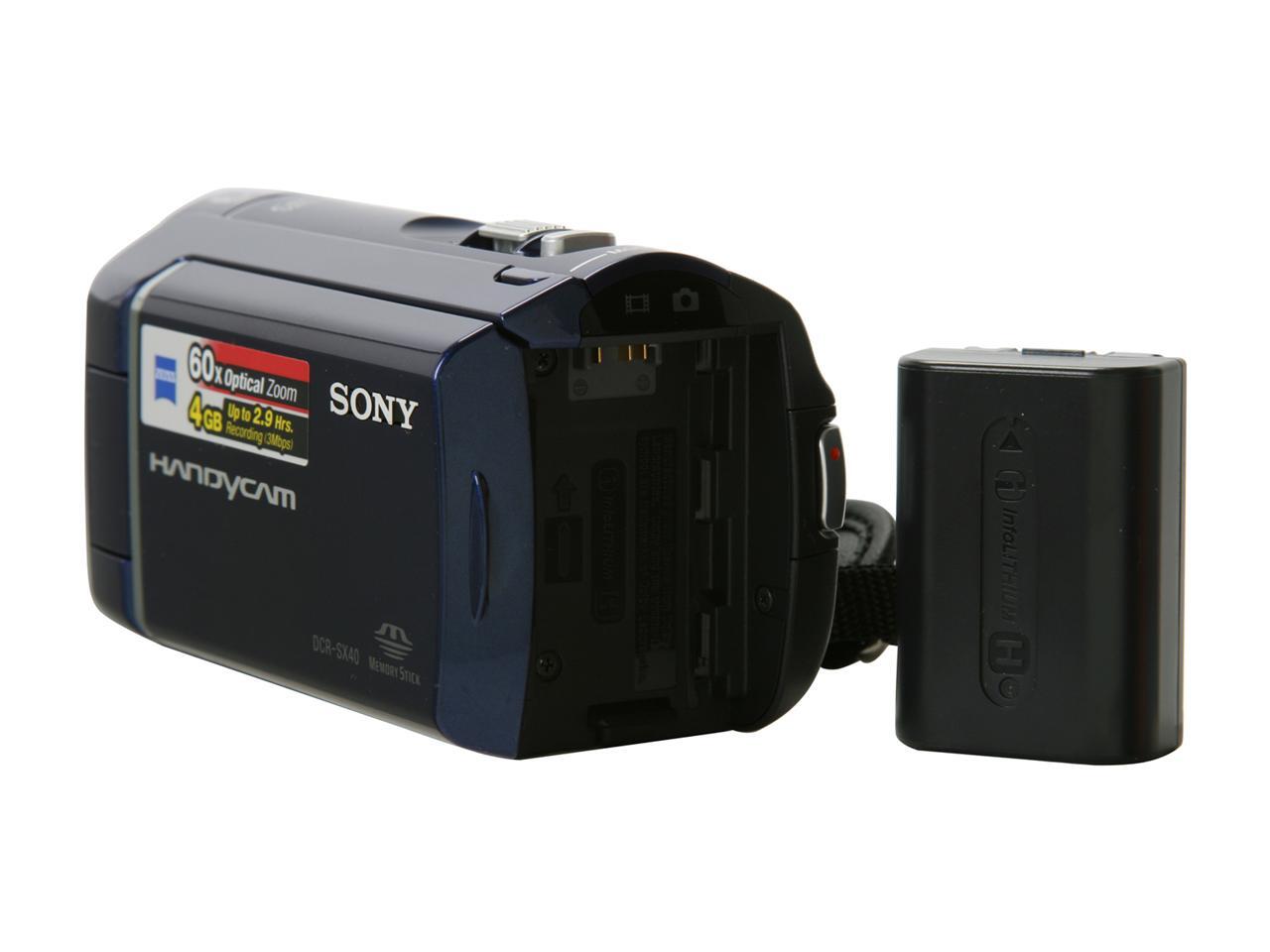 SONY DCRSX40 Blue 4GB Flash Memory Handycam Camcorder