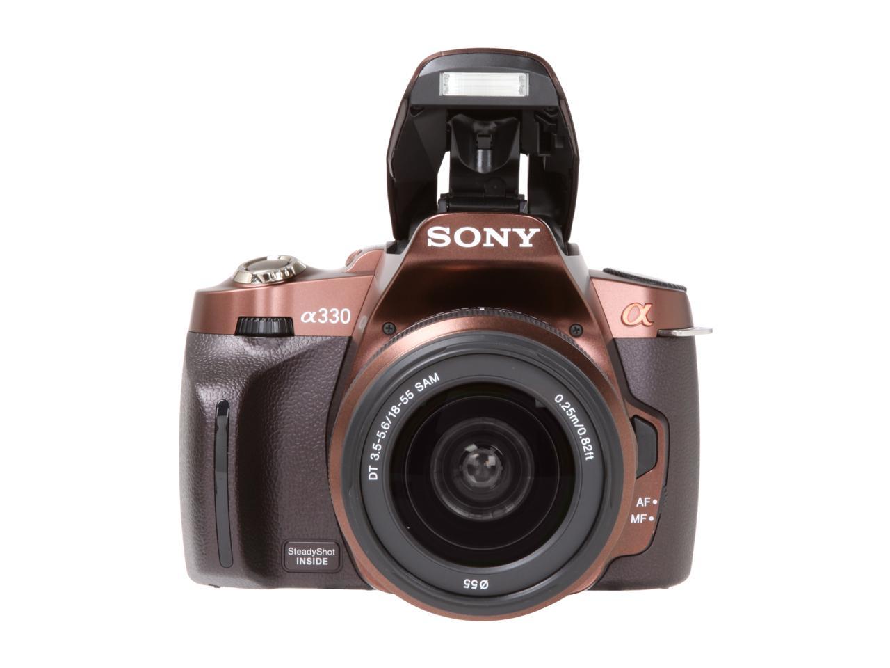  SONY a330  Brown Digital SLR Camera w DT 18 55mm f 3 5 5 6 