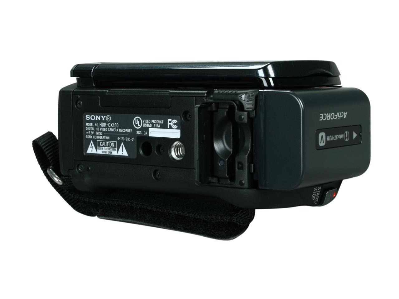SONY HDRCX150 Black 1/4" "Exmor R" CMOS 2.7" 230K LCD 25X Optical Zoom