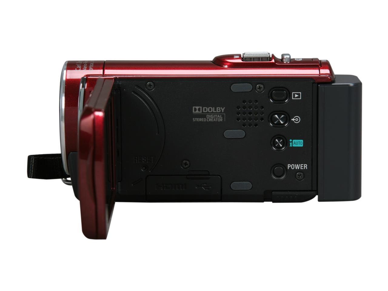 SONY HDRCX150 Red 1/4" "Exmor R" CMOS 2.7" 230K LCD 25X Optical Zoom