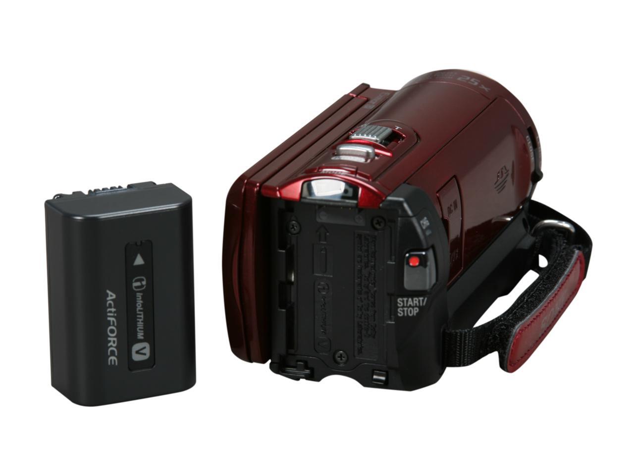 Open Box SONY HDRCX150 Red 16GB HD Handycam Camcorder