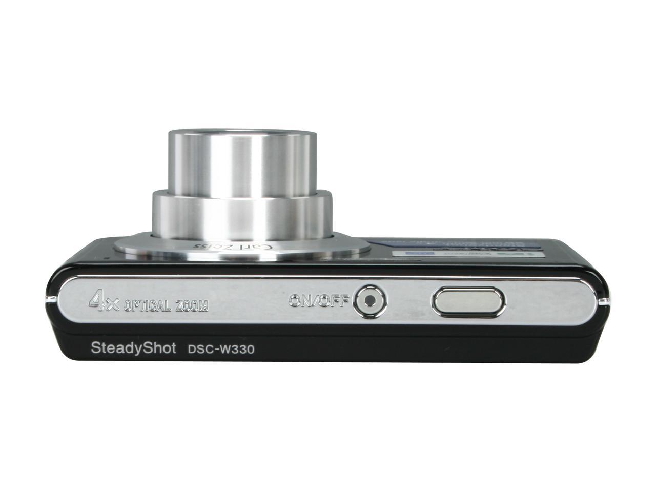 SONY Cybershot DSCW330 Black 14.1 MP 26mm Wide Angle Digital Camera