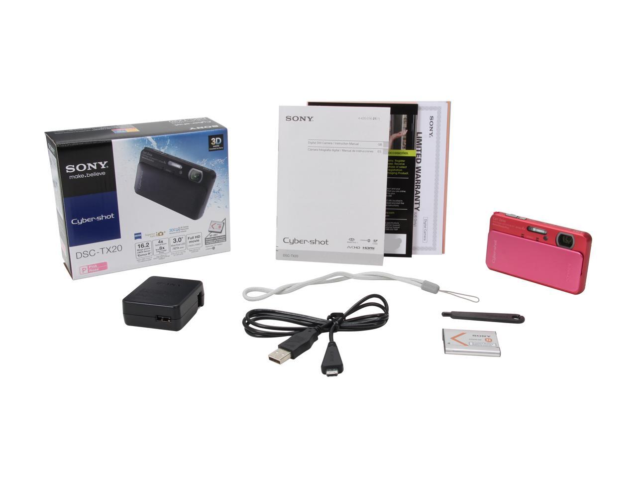 SONY Cybershot DSCTX20/P Pink 16 MP Digital Camera