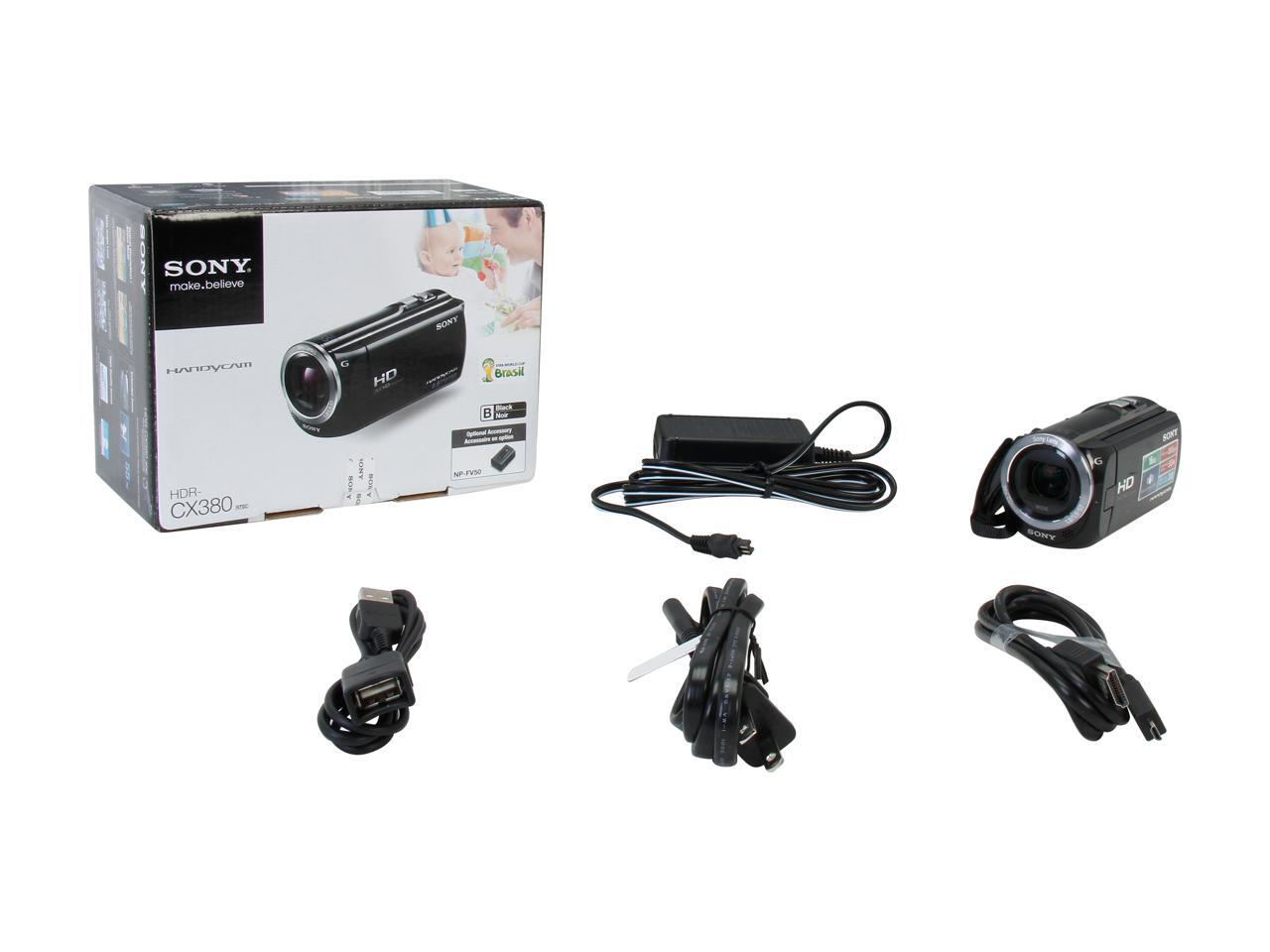 SONY HDRCX380/B Black Full HD HDD/Flash Memory Camcorder