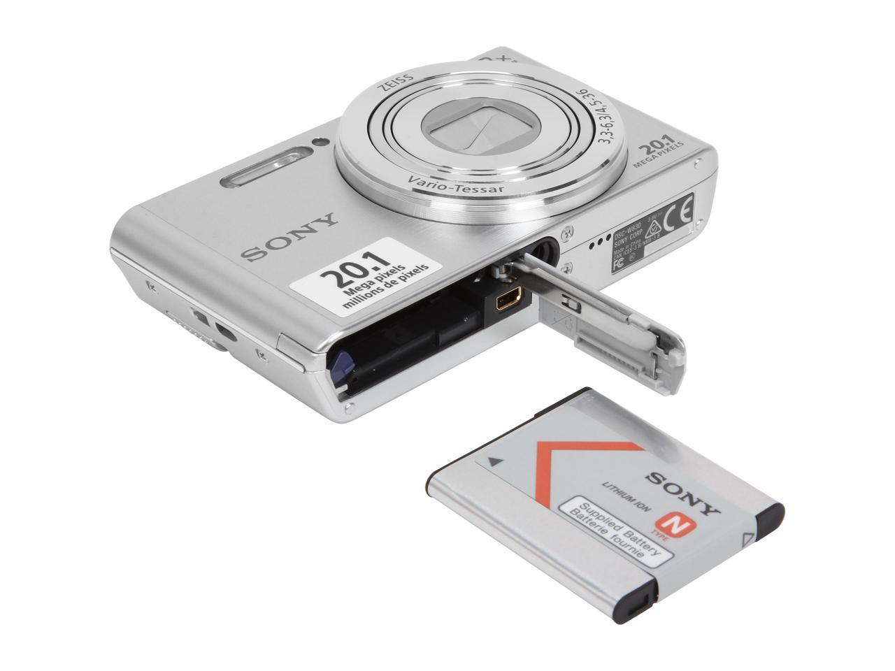 SONY Cybershot W830 Silver 20.1MP 25mm Wide Angle Digital Camera