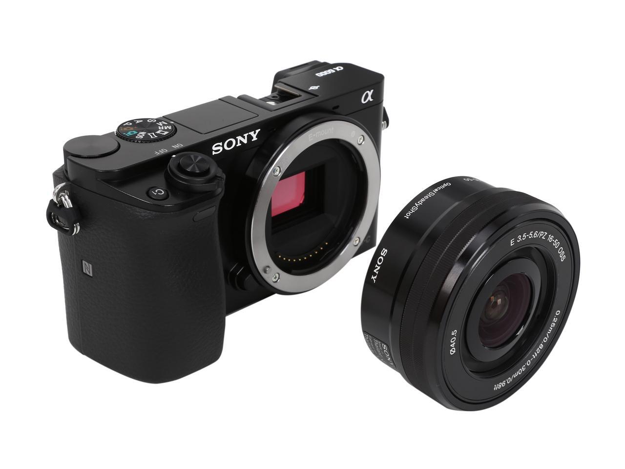 Sony Alpha A6000 ILCE6000L/B Black Mirrorless Camera with 1650 mm