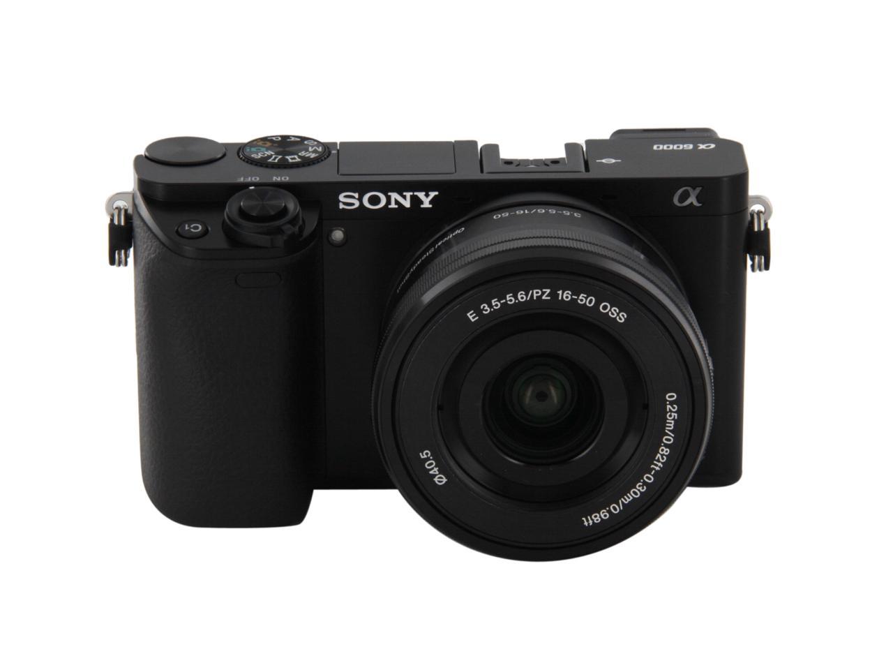 Sony Alpha A6000 ILCE-6000L/B Black Mirrorless Camera with 16-50 mm Lens