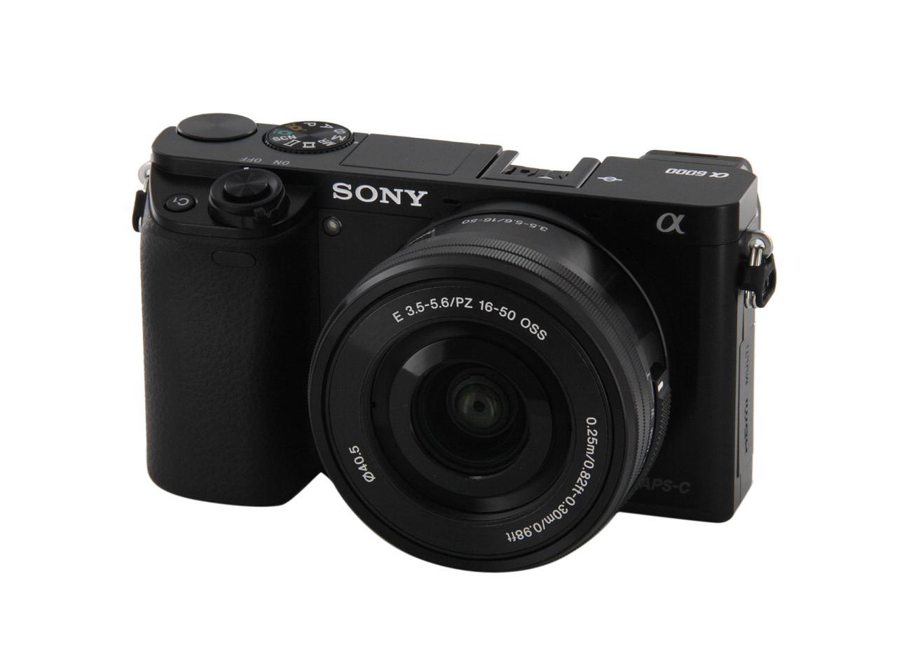 Sony Alpha A6000 ILCE-6000L/B Black Mirrorless Camera with 16-50 mm