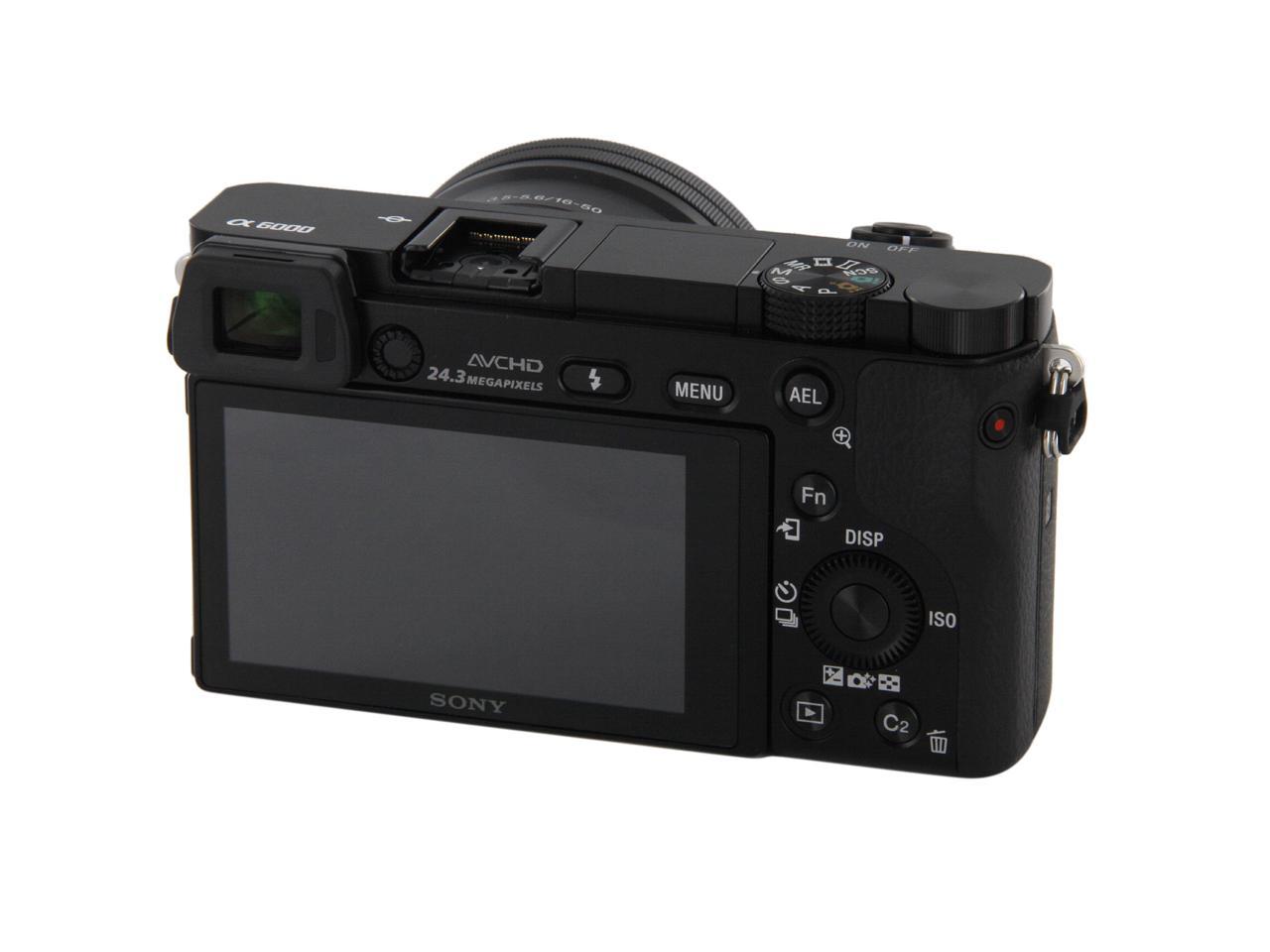 Sony Alpha A6000 ILCE-6000L/B Black Mirrorless Camera with 16-50 