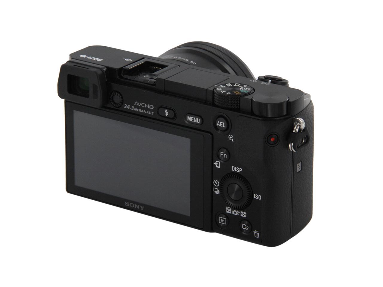 Sony Alpha A6000 ILCE-6000L/B Black Mirrorless Camera with 16-50 mm Lens