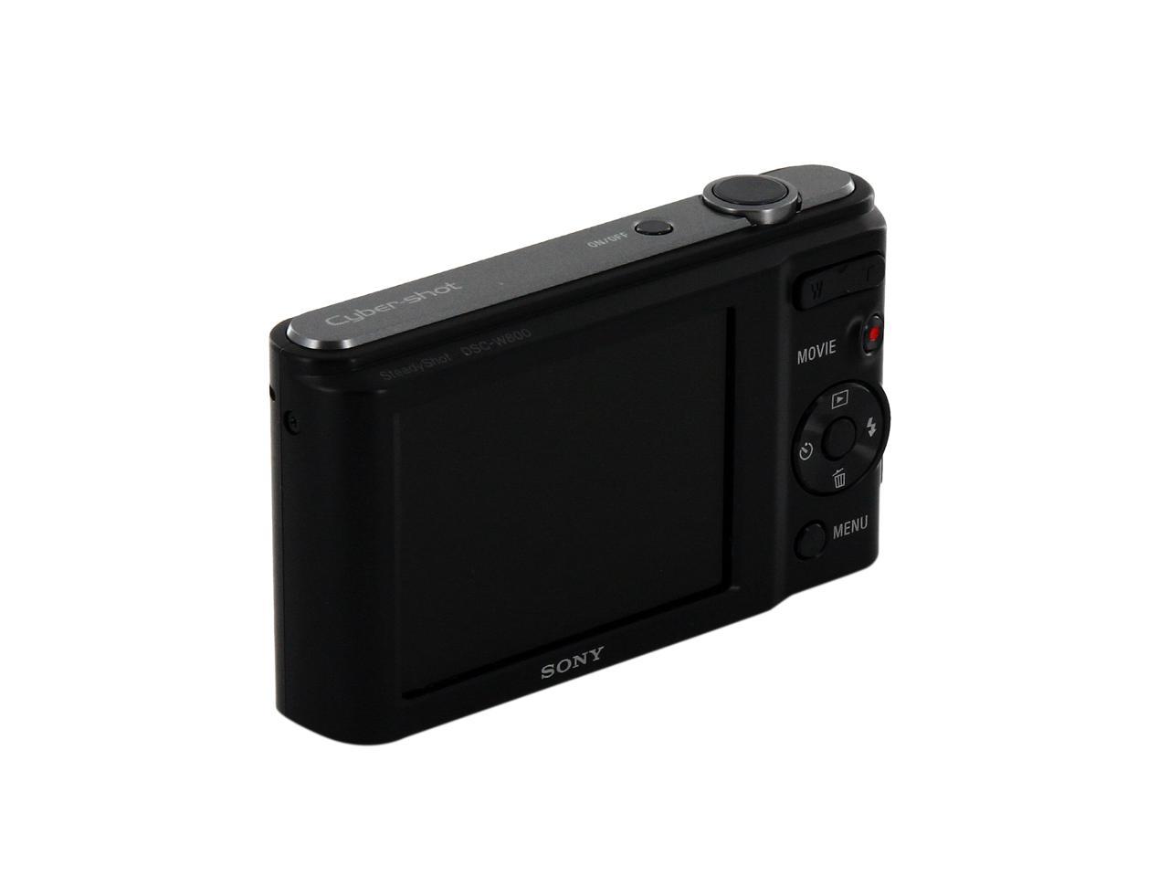 SONY Cyber-shot W800 Black 20.1 MP Digital Camera - Newegg.com