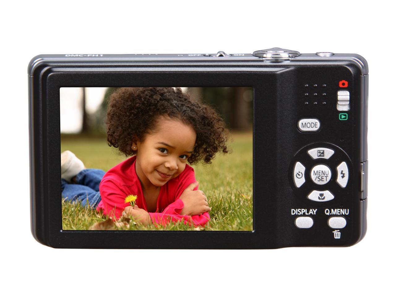 Panasonic LUMIX DMC-FH1 Black 12 MP 28mm Wide Angle Digital Camera ...