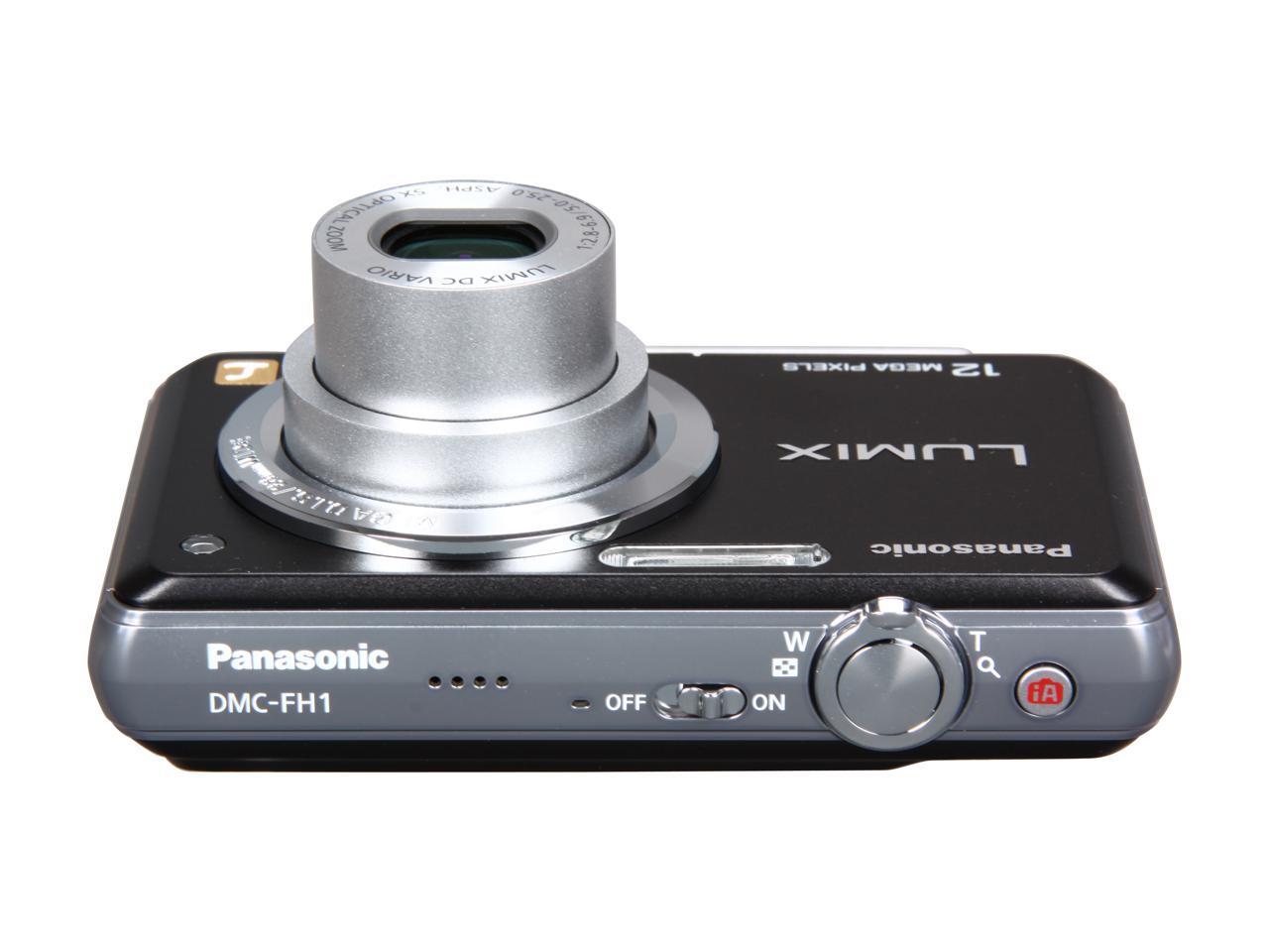 Tochi boom vriendelijk haat Panasonic LUMIX DMC-FH1 Black 12 MP 28mm Wide Angle Digital Camera -  Newegg.com