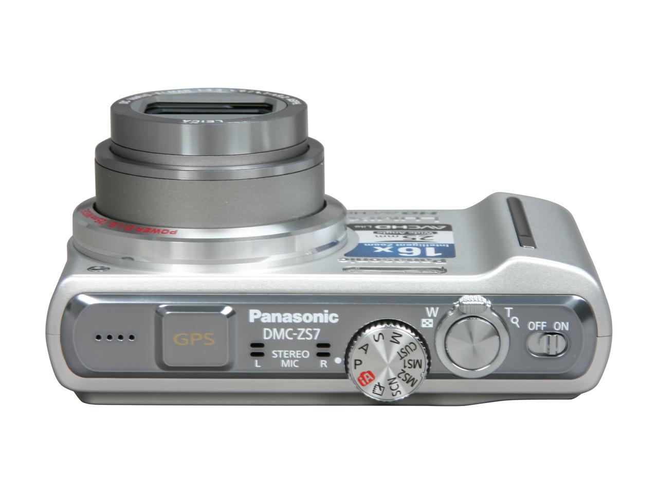 Panasonic DMC-ZS7S Silver 12.1 MP 25mm Wide Angle Digital Camera