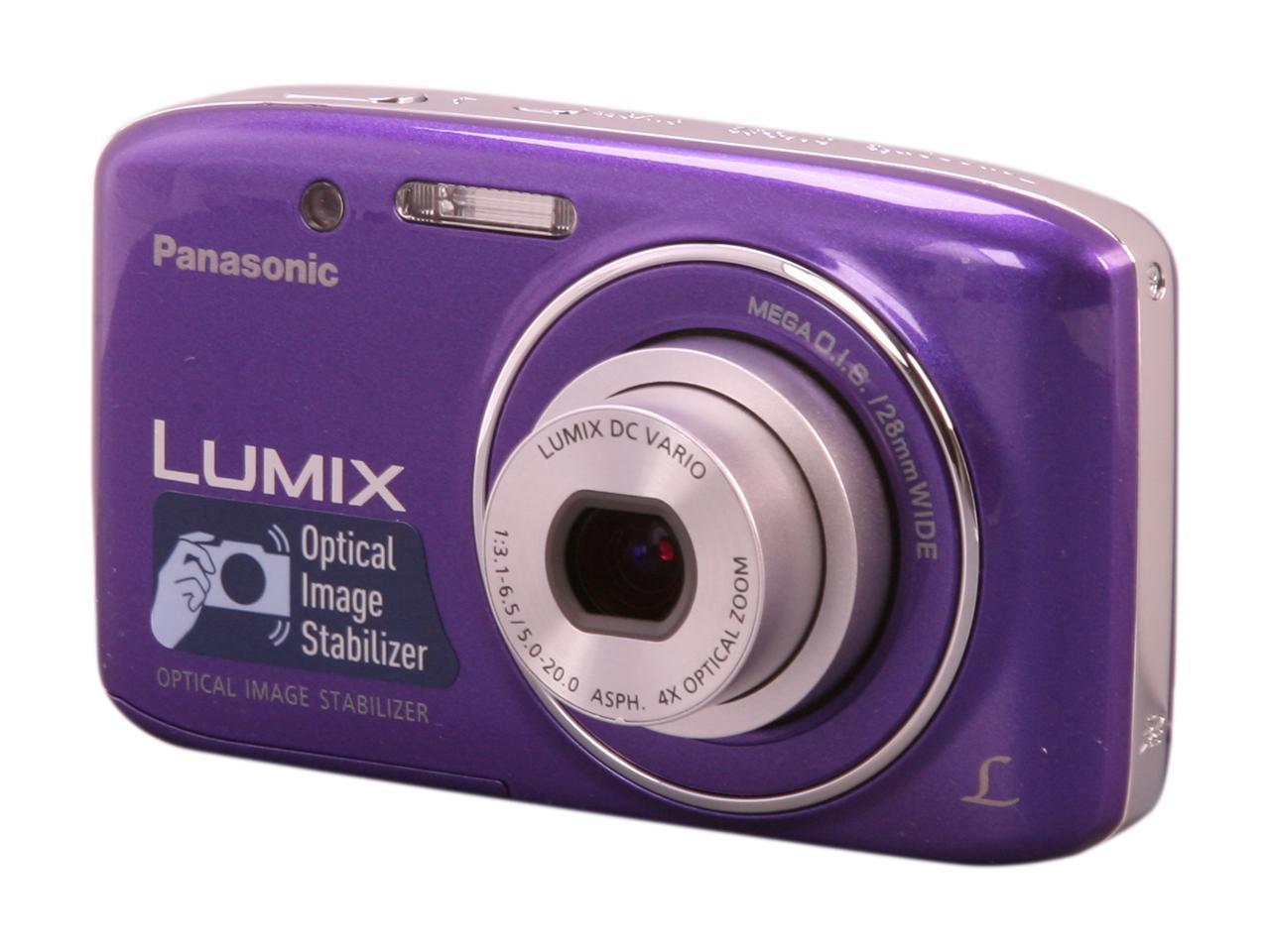vertrekken Keelholte Chinese kool Panasonic LUMIX DMC-S2 Violet 14.1 MP 28mm Wide Angle Digital Camera -  Newegg.com
