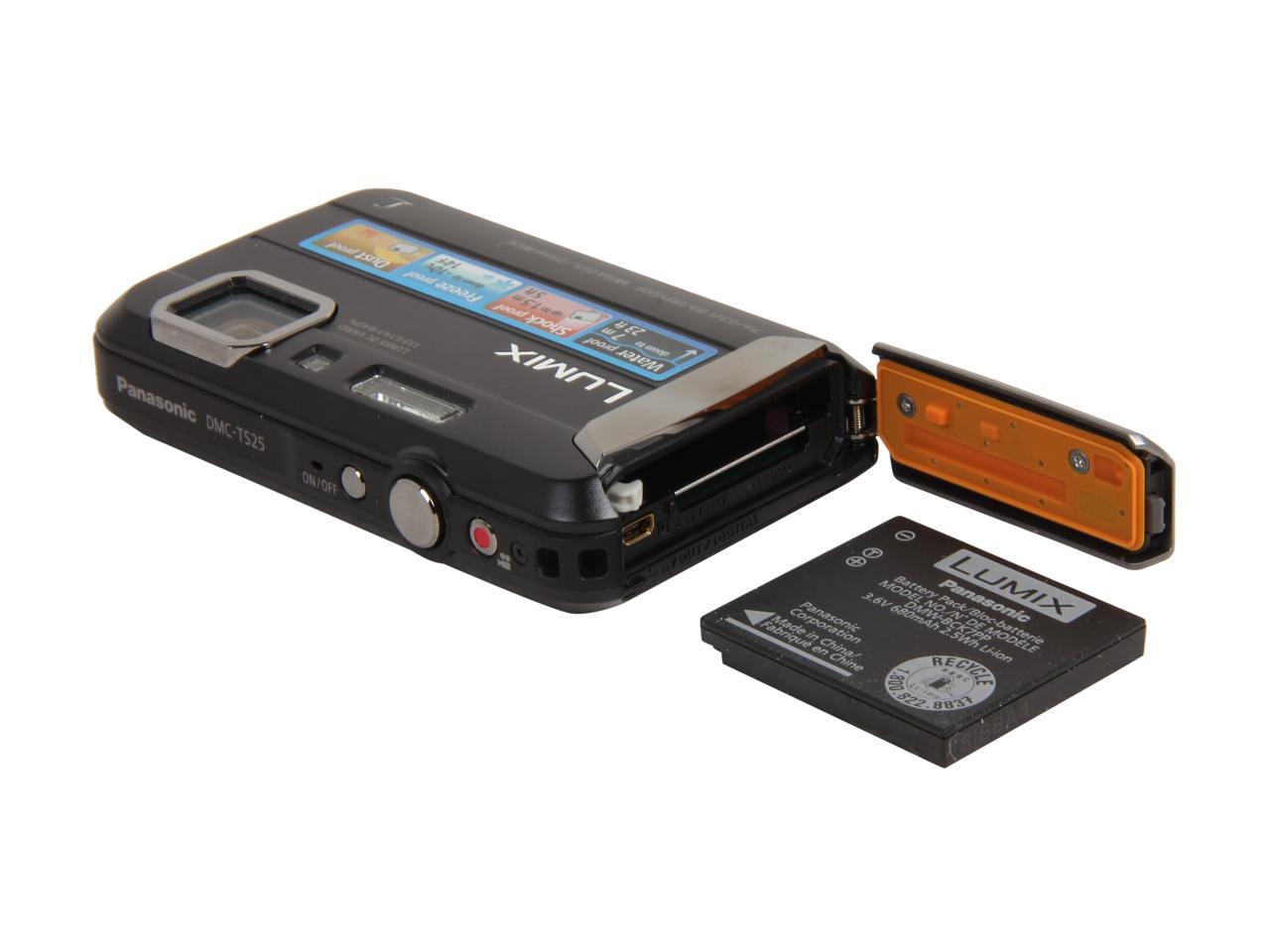 Panasonic LUMIX TS25 DMC-TS25K Black 16.1 MP 2.7" 230K Active Lifestyle ...