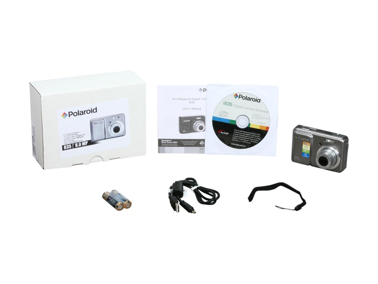 Refurbished Polaroid i835 Silver 8.0 MP Digital Camera Newegg.ca