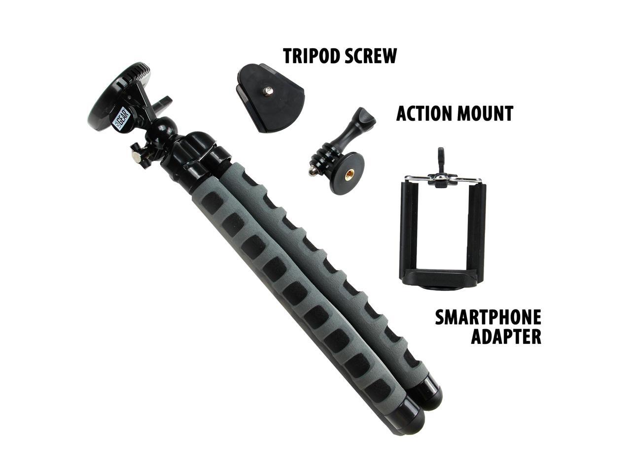 USA Gear Flexible Action Cam Tripod Mount for GoPro HERO5 Black, HERO5
