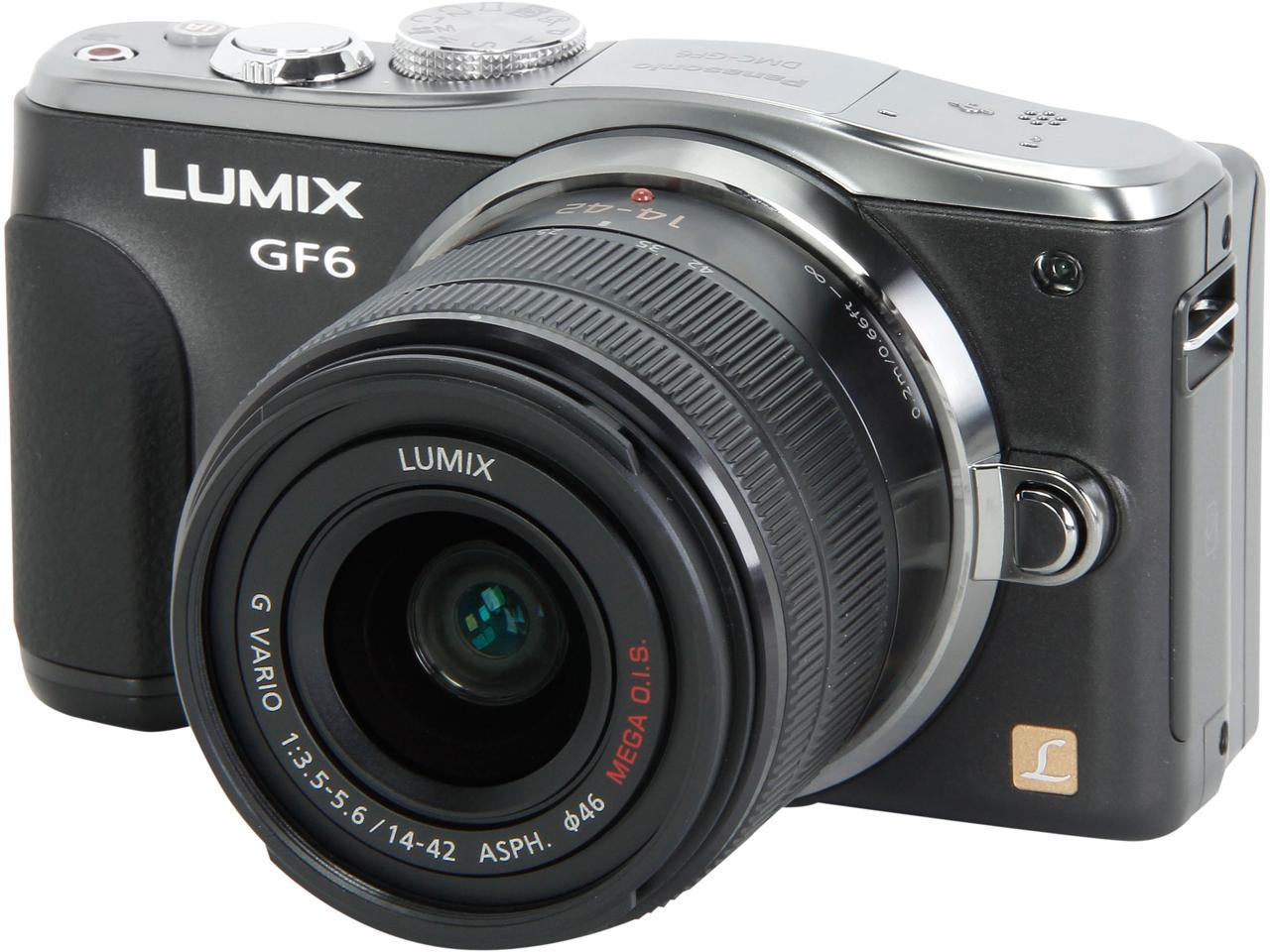 rekken Rechtzetten Grote waanidee Open Box: Panasonic LUMIX GF6 DMC-GF6KK Black Digital Single Lens  Mirrorless camera with 14-42mm F3.5-5.6 II Lens - Newegg.com