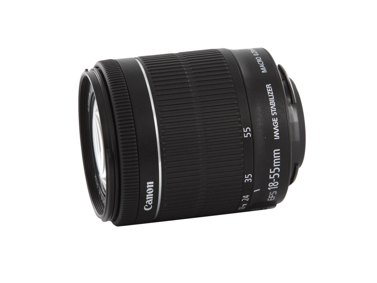 Canon 8114b002 Ef S 18 55mm F 3 5 5 6 Is Stm Lens Black Newegg Com