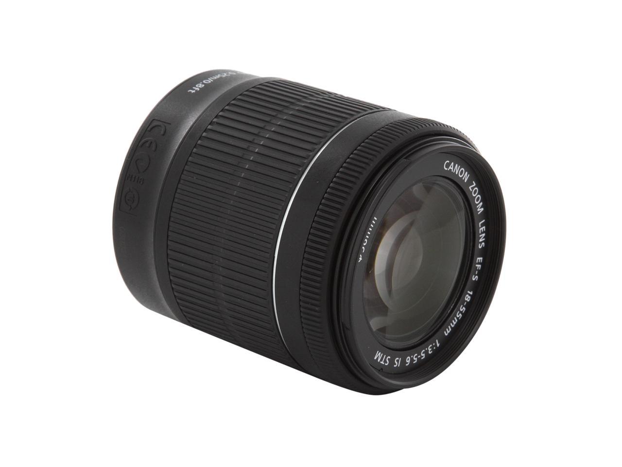 Canon 8114b002 Ef S 18 55mm F 3 5 5 6 Is Stm Lens Black Newegg Com