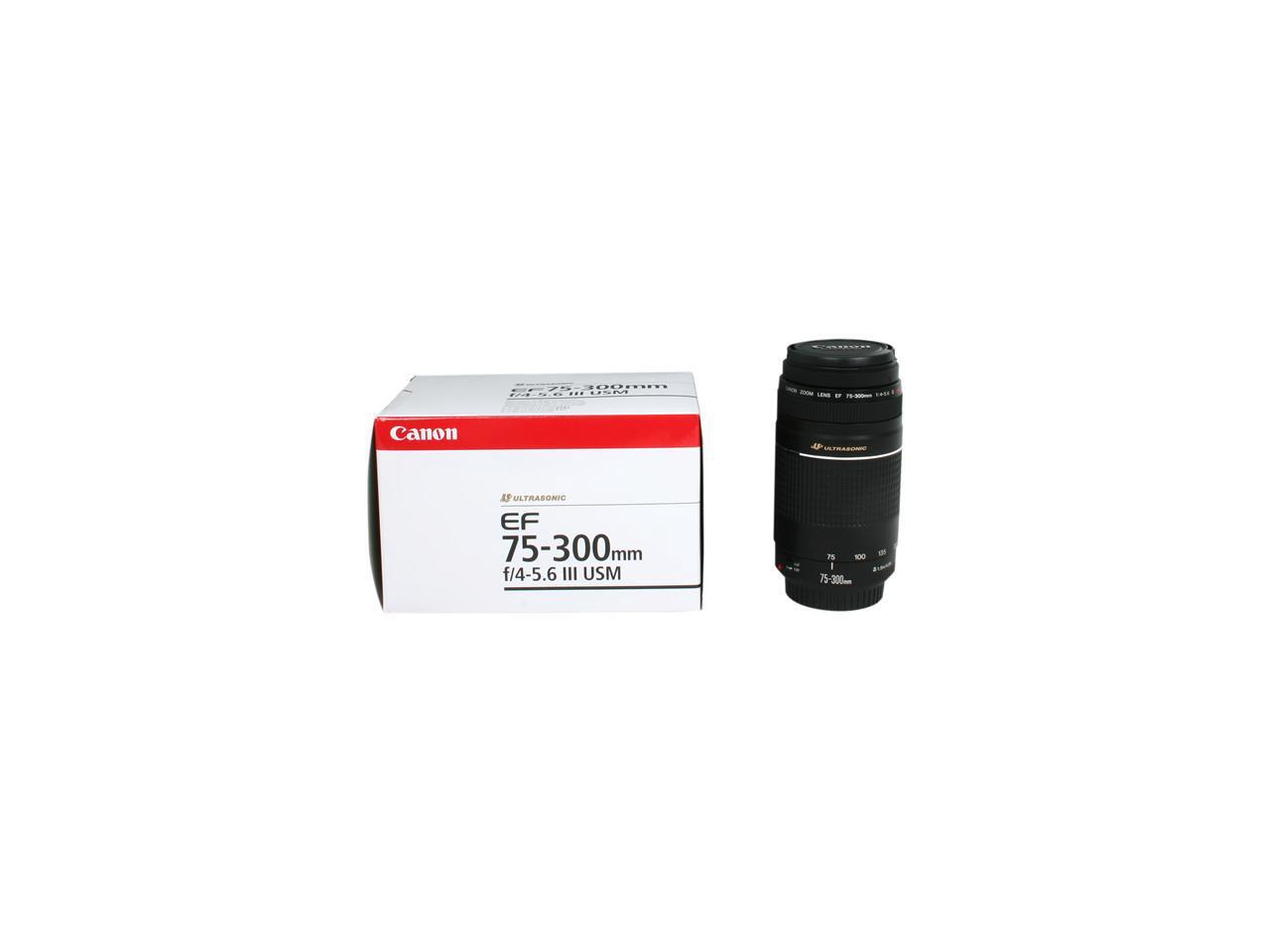 Canon Ef 75 300mm F 4 5 6 Iii Usm Slr Lenses Telephoto Zoom Lens Black Newegg Com