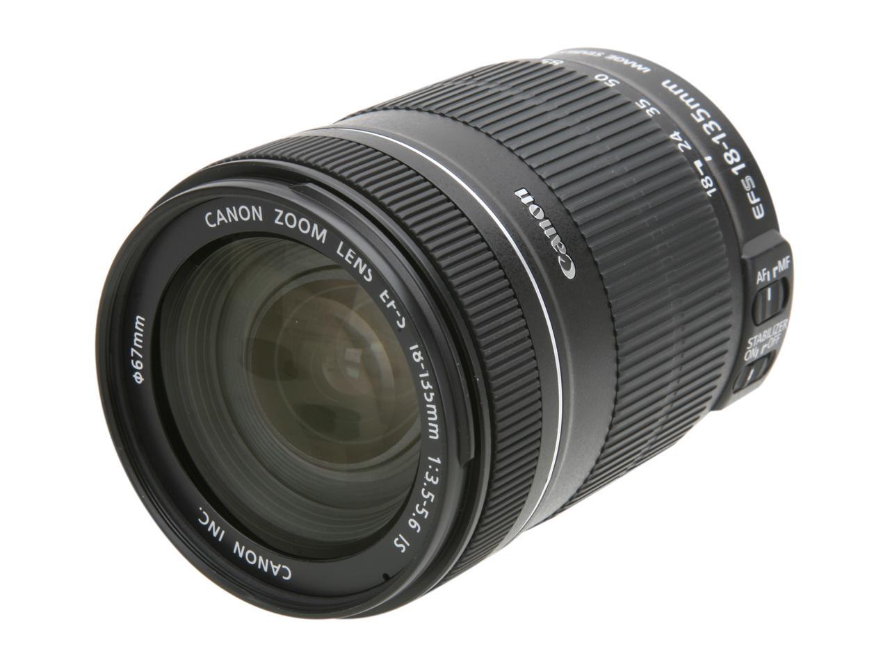 Canon Ef S 18 135mm F 3 5 5 6 Is Standard Zoom Lens Black Newegg Com