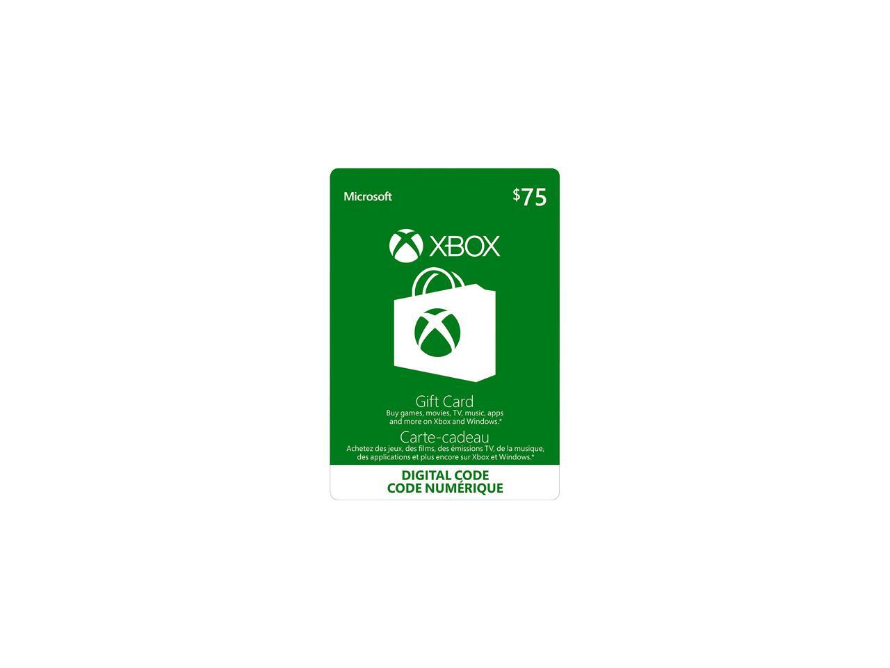 $75 xbox gift card