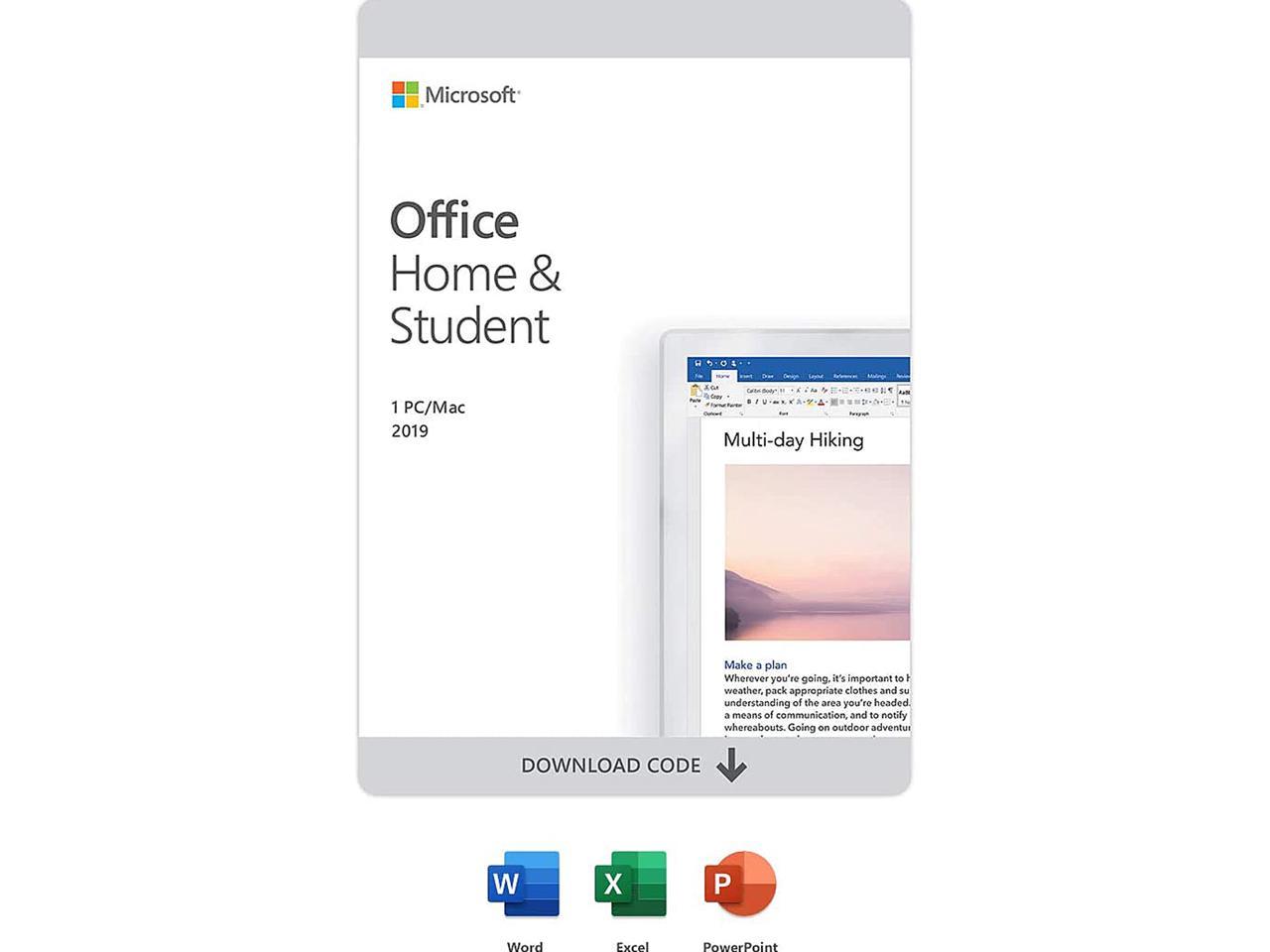 Office 2019 Home and student Mac.