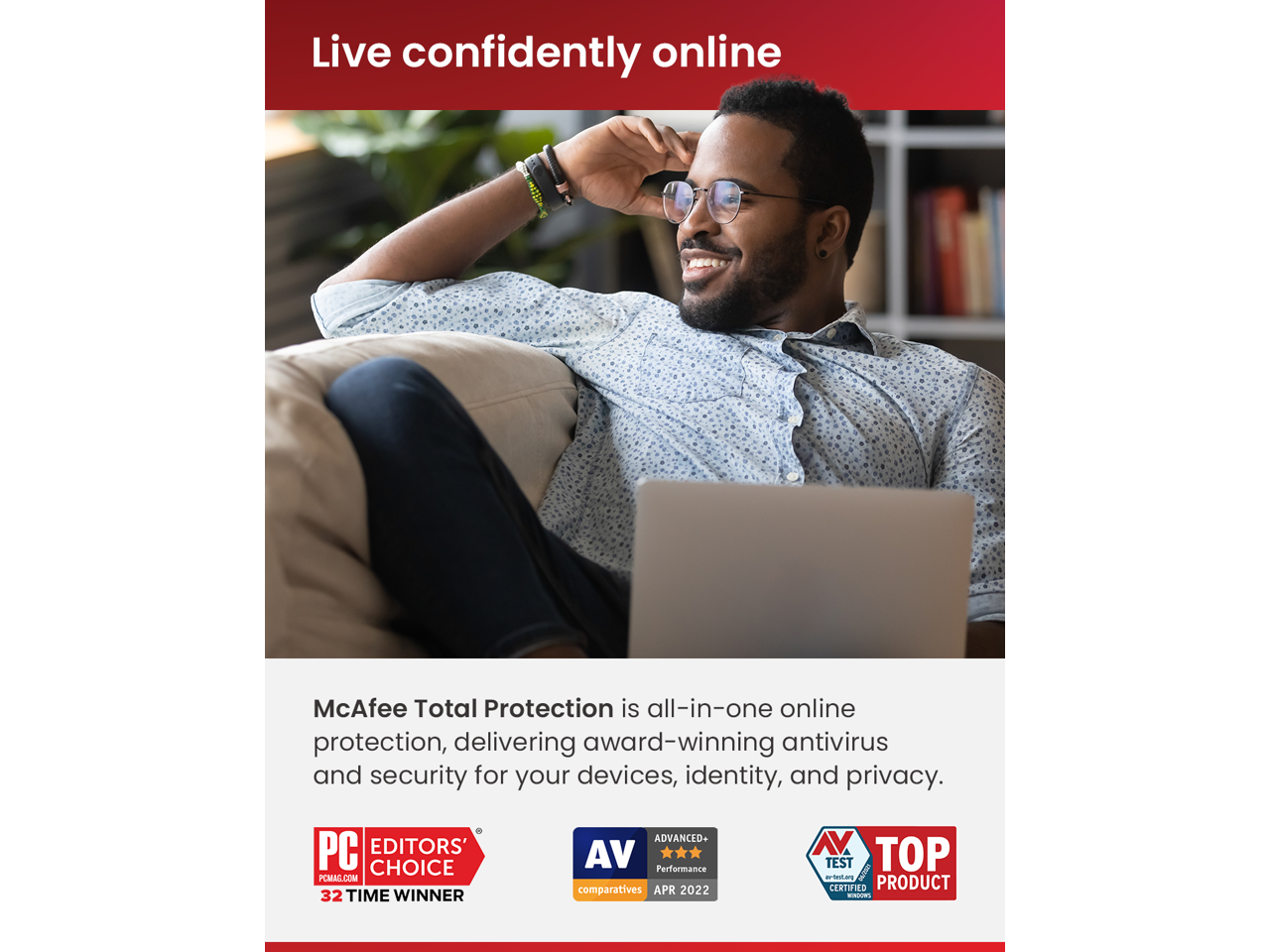 McAfee Total Protection 2024 Unlimited VPN / Password Manager / Dark