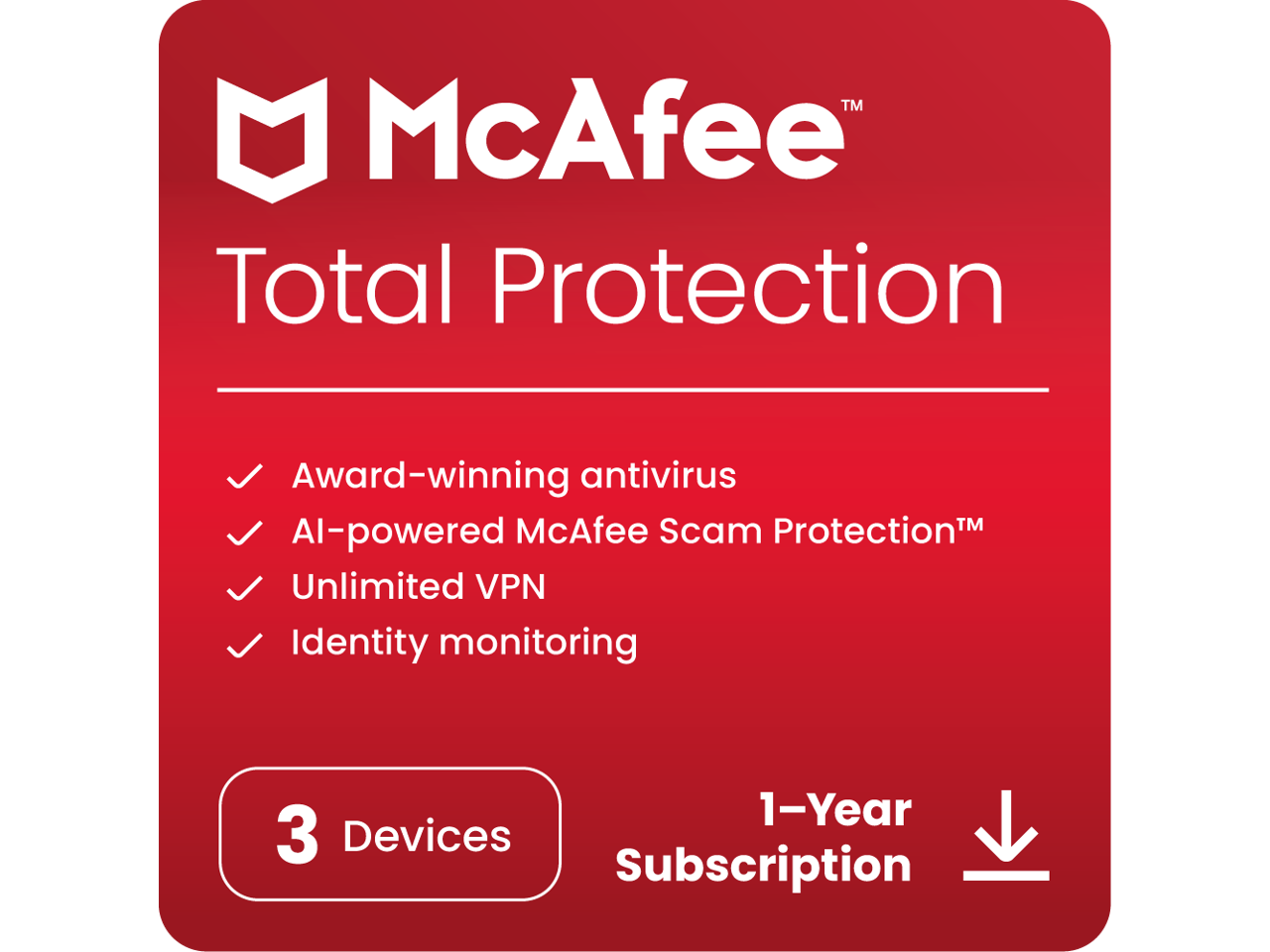 McAfee Total Protection 2024 Unlimited VPN / Password Manager