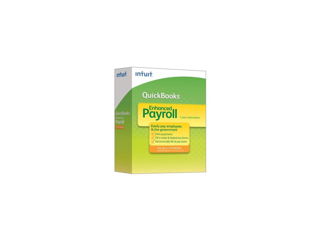 Intuit QuickBooks Enhanced Payroll Up To 3 Employees 2009