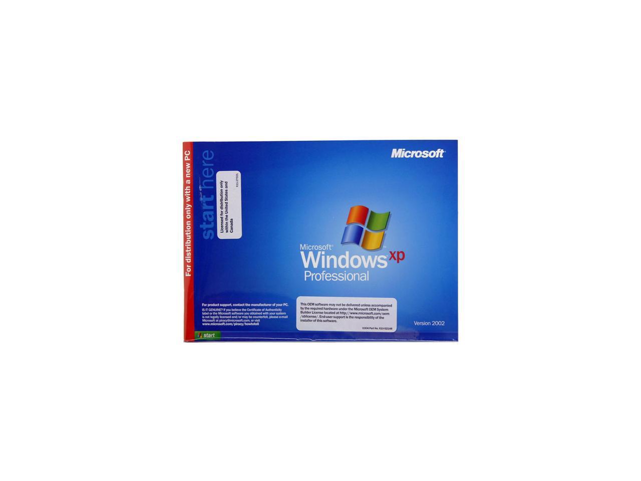 Microsoft Windows XP Professional SP3 3 Pack for System Builders 