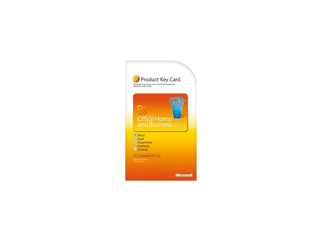 Office 10 Home And Business Product Key Card No Media Newegg Com