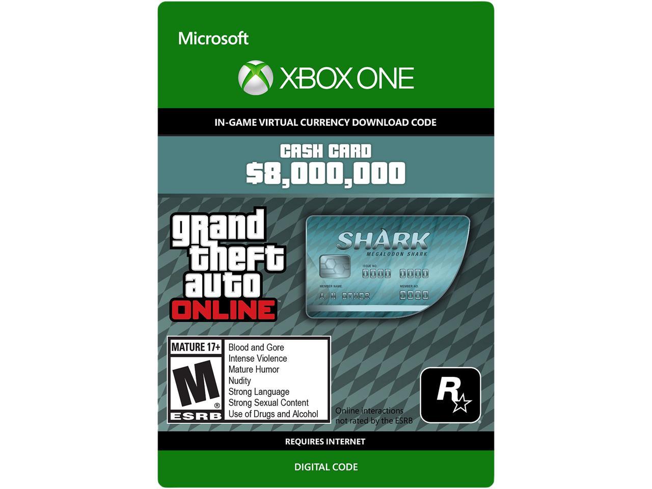 Grand Theft Auto Online Megalodon Shark Cash Card Xbox One Digital Code Newegg Com