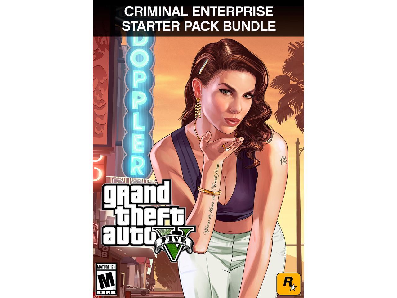 Grand Theft Auto V And Criminal Enterprise Starter Pack Bundle Newegg Com