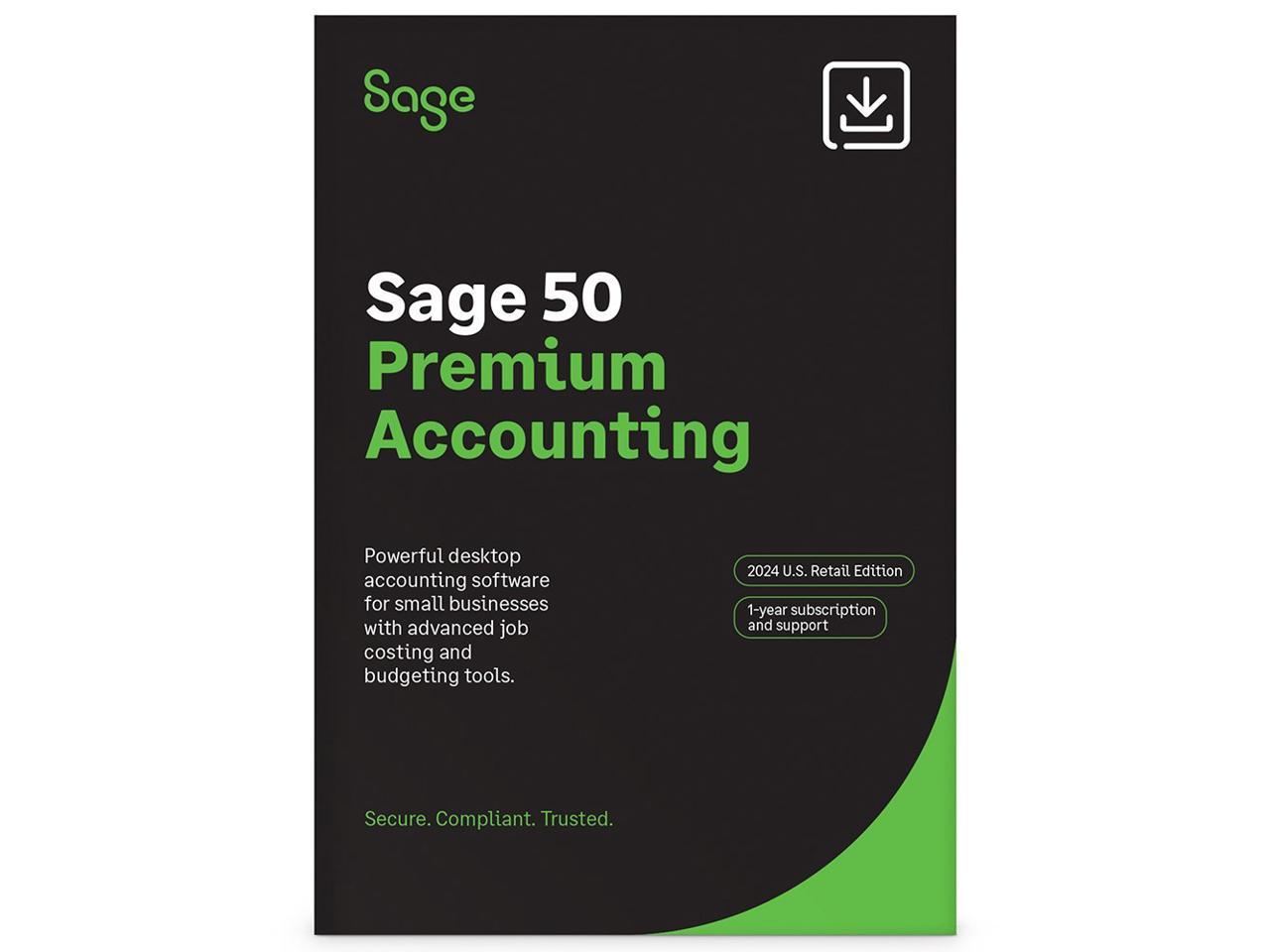 SAGE 50 PREMIUM ACCOUNTING 2024 U.S. 1USER 1YEAR SUBSCRIPTION