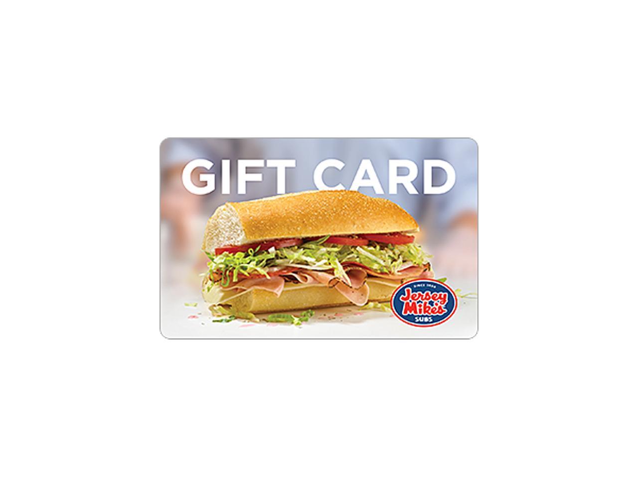 Jersey Mike s 20 Gift Card Email Delivery Newegg