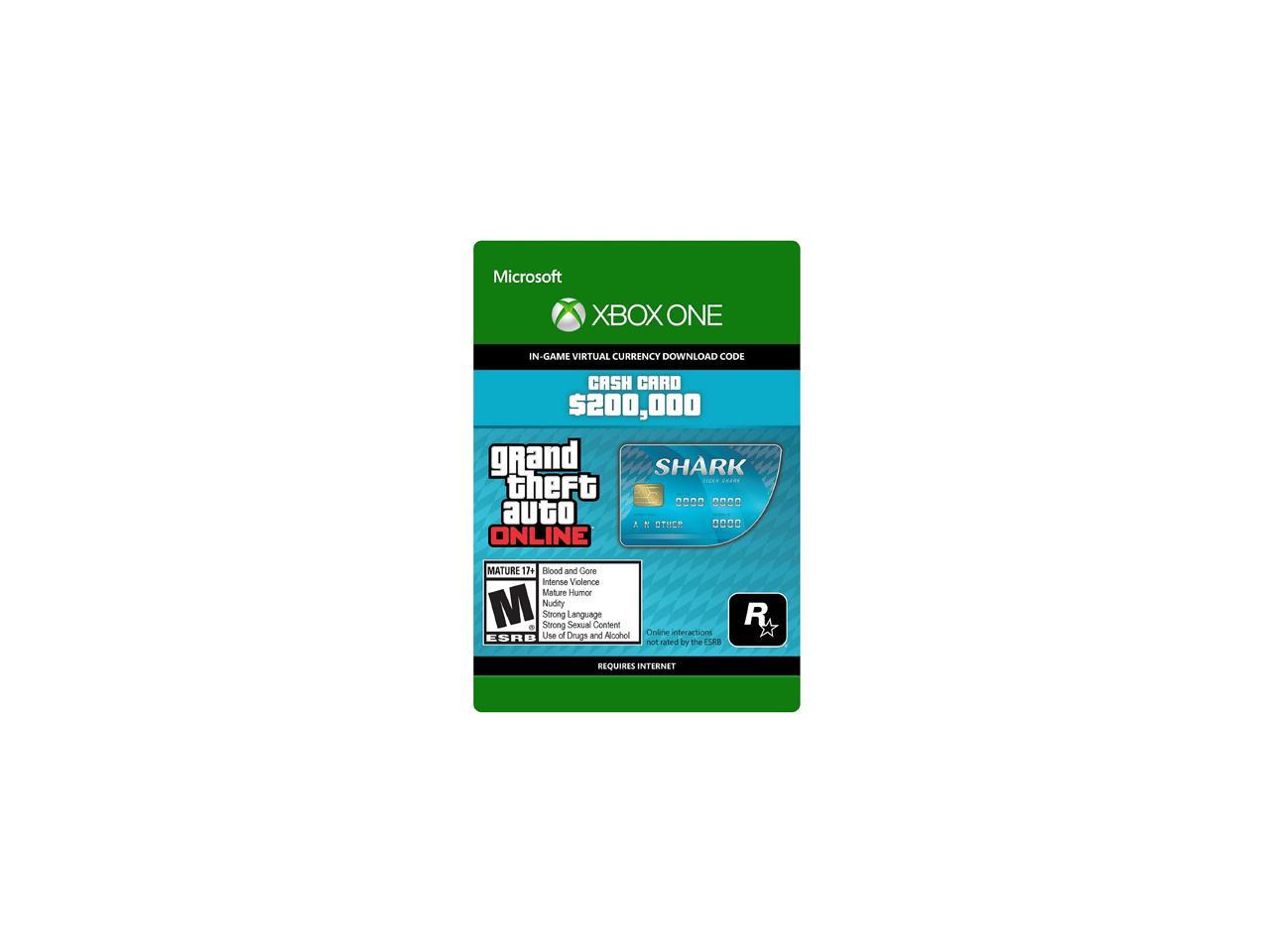 Grand Theft Auto V Tiger Shark Cash Card Xbox One Digital Code Newegg Com
